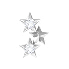 Genuine Round Diamond Three Star Cartilage Earring Natural - ( HI-SI ) - Rosec Jewels