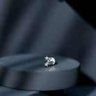 Genuine Round Diamond Three Star Cartilage Earring Natural - ( HI-SI ) - Rosec Jewels