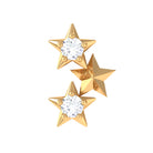 Genuine Round Diamond Three Star Cartilage Earring Natural - ( HI-SI ) - Rosec Jewels