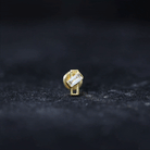 Baguette Diamond Minimal Tragus Earring in Bar Setting Natural - ( HI-SI ) - Rosec Jewels
