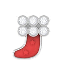 Rosec Jewels-Natural Diamond Cute Christmas Stocking Earring