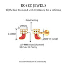 Rosec Jewels-Natural Diamond Cute Christmas Stocking Earring