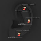 Rosec Jewels-Natural Diamond Cute Christmas Stocking Earring