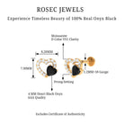 Rosec Jewels-Heart Shape Black Onyx and Moissanite Cartilage Earring