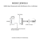 Solitaire Baguette Diamond Earring for Tragus Piercing Natural - ( HI-SI ) - Rosec Jewels