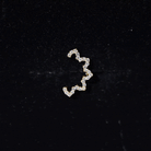 Certified Diamond Curved Floral Earring for Cartilage Piercing Natural - ( HI-SI ) - Rosec Jewels