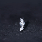 Pear Shape Diamond Curved Helix Earring Natural - ( HI-SI ) - Rosec Jewels