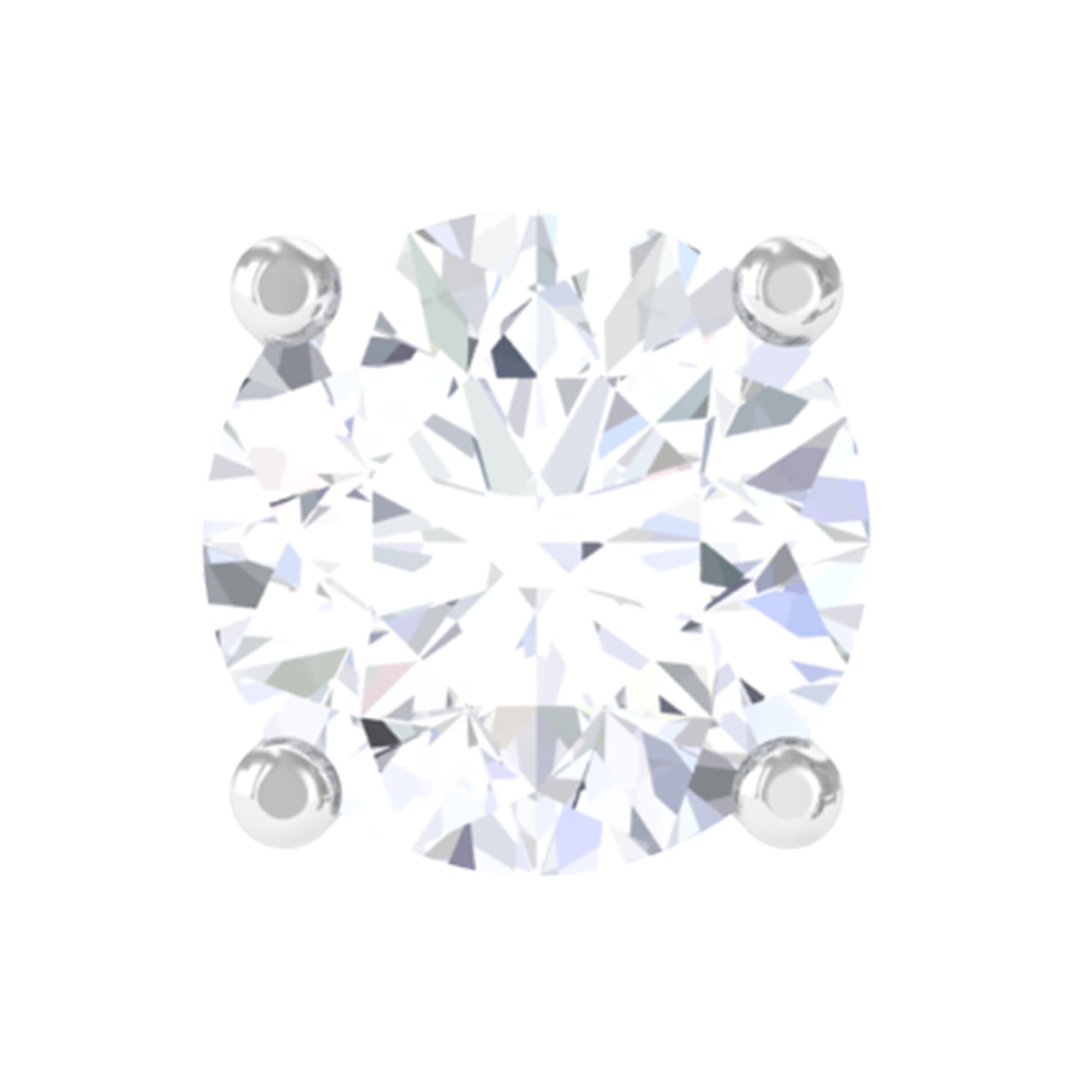 Minimalist Diamond Solitaire Conch Earring Natural - ( HI-SI ) - Rosec Jewels