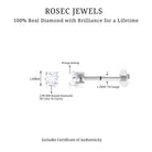 Minimalist Diamond Solitaire Conch Earring Natural - ( HI-SI ) - Rosec Jewels