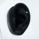 Minimalist Diamond Solitaire Conch Earring Natural - ( HI-SI ) - Rosec Jewels