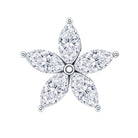 Marquise Diamond Floral Upper Lobe Earring Natural - ( HI-SI ) - Rosec Jewels