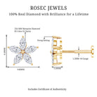Marquise Diamond Floral Upper Lobe Earring Natural - ( HI-SI ) - Rosec Jewels