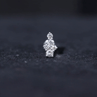 Certified Diamond Cluster Cartilage Piercing Earring Natural - ( HI-SI ) - Rosec Jewels