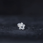 Nature Inspired Diamond Flower Earring for Tragus Piercing Natural - ( HI-SI ) - Rosec Jewels