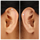 Brilliant Cut Diamond Solitaire Earring Set for Helix Piercing Natural - ( HI-SI ) - Rosec Jewels