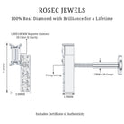 Minimalist Diamond Tragus Piercing Earring Natural - ( HI-SI ) - Rosec Jewels