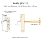 Minimalist Diamond Tragus Piercing Earring Natural - ( HI-SI ) - Rosec Jewels