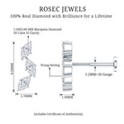 Classic Marquise Diamond Helix Earring Natural - ( HI-SI ) - Rosec Jewels