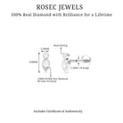 Minimal Pear Diamond Tragus Earring in Bezel Setting Natural - ( HI-SI ) - Rosec Jewels
