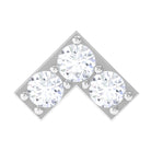 Certified Diamond Chevron V Earring for Tragus Piercing Natural - ( HI-SI ) - Rosec Jewels