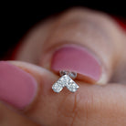 Certified Diamond Chevron V Earring for Tragus Piercing Natural - ( HI-SI ) - Rosec Jewels