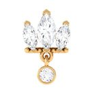 Three Marquise Shape Diamond Helix Drop Earring Natural - ( HI-SI ) - Rosec Jewels
