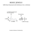 Rosec Jewels-Certified Diamond Scorpio Zodiac Earring for Helix Piercing