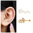 Rosec Jewels-Certified Diamond Scorpio Zodiac Earring for Helix Piercing