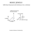 Rosec Jewels-Certified Diamond Libra Constellation Piercing Earring
