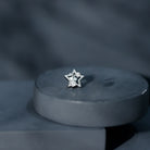 Rosec Jewels-Certified Diamond Star Earring for Upper Lobe Piercing