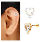 Rosec Jewels-Diamond Heart Shape Cartilage Earring