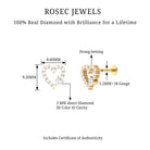 Diamond Heart Shape Cartilage Earring Natural - ( HI-SI ) - Rosec Jewels
