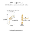 Unique Moissanite Wing Earring for Cartilage Piercing D-VS1 - Rosec Jewels