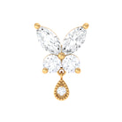 Marquise Moissanite Butterfly Dangle Earring D-VS1 - Rosec Jewels