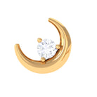 Genuine Diamond Crescent Moon Helix Earring Natural - ( HI-SI ) - Rosec Jewels