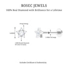 Round Diamond Star Forward Helix Earring Natural - ( HI-SI ) - Rosec Jewels