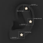 Round Diamond Star Forward Helix Earring Natural - ( HI-SI ) - Rosec Jewels