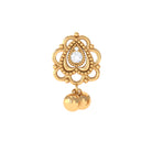 Rosec Jewels-Antique Moissanite and Gold Drop Earring for Cartilage Piercing