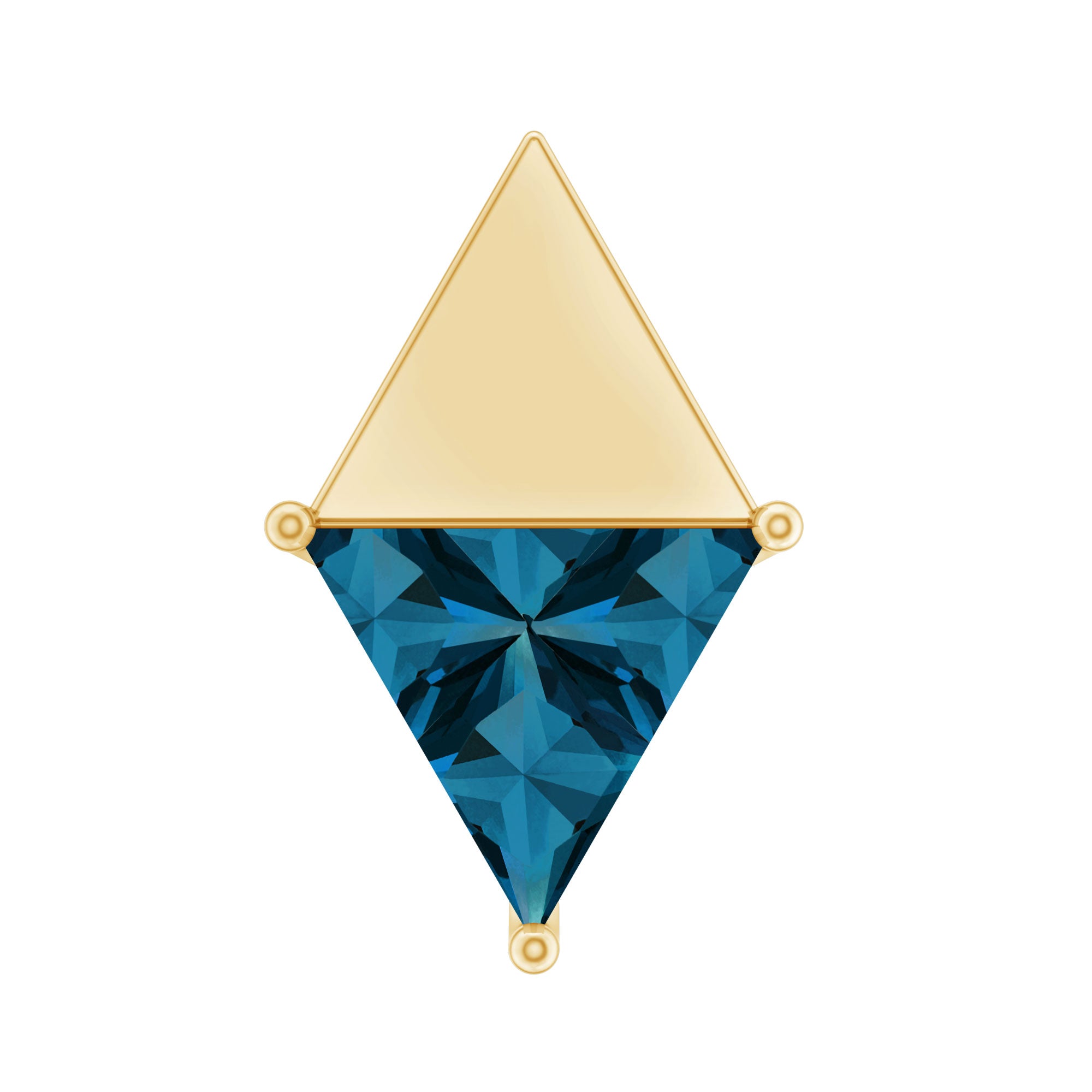 Triangle London Blue Topaz Geometric Earring