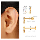 Pear Diamond Drop Earring for Helix Piercing Natural - ( HI-SI ) - Rosec Jewels