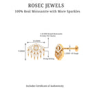 Unique Moissanite Evil Eye Earring for Cartilage Piercing D-VS1 - Rosec Jewels
