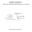 Marquise Diamond Drop Earring for Helix Piercing Natural - ( HI-SI ) - Rosec Jewels