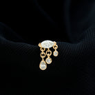 Marquise Diamond Drop Earring for Helix Piercing Natural - ( HI-SI ) - Rosec Jewels