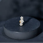 Certified Moissanite Flower Ear Crawler Earring for Women D-VS1 - Rosec Jewels