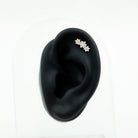Certified Moissanite Flower Ear Crawler Earring for Women D-VS1 - Rosec Jewels