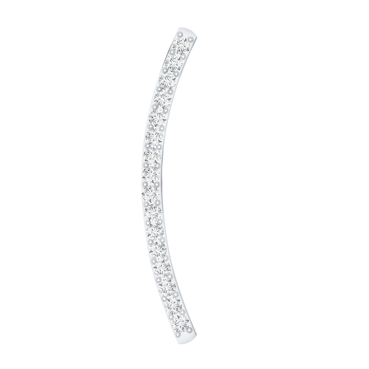 Certified Moissanite Curved Climber Earring for Her D-VS1 - Rosec Jewels