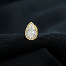 Solitaire Diamond Teardrop Stud Earring for Helix Piercing Natural - ( HI-SI ) - Rosec Jewels