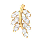 Natural Diamond Olive Leaf Earring for Cartilage Piercing Natural - ( HI-SI ) - Rosec Jewels