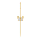 Elegant Certified Moissanite Butterfly Ear Pin Earring D-VS1 - Rosec Jewels