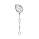 Natural Diamond Chain Dangle Earring for Cartilage Piercing Natural - ( HI-SI ) - Rosec Jewels